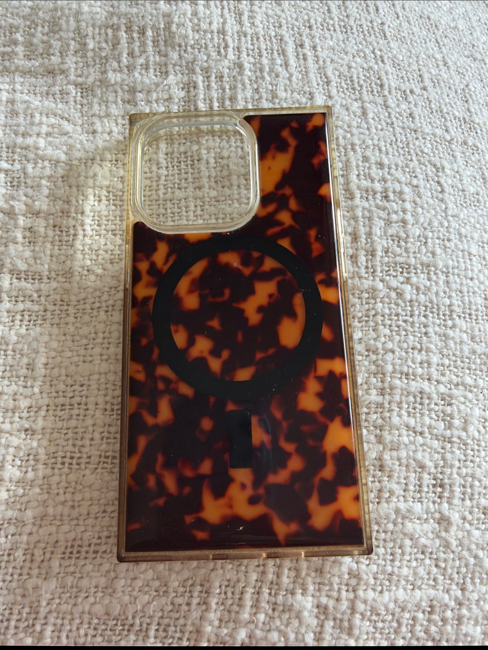 Flaunt Square Tortoiseshell Shell iPhone 14 Pro Case